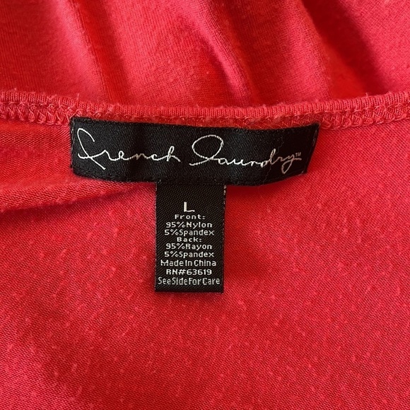 FRENCH Laundry Orange White Tank Top Blouse Size ize L - Picture 9 of 9